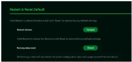 ACER Connect Ovia T360 - 重新啟動與重設預設值 - 1