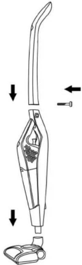 MEDION MD 16431 - Assembling the upright vacuum cleaner - 1