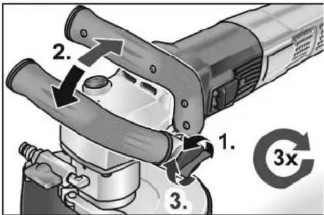 Flex BWE 16-9 14 - Adjusting the bail handle - 1
