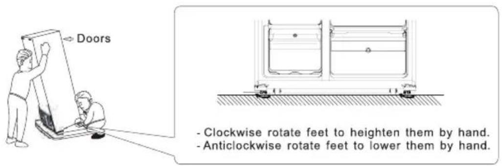 Orima ORH 694 X - Levelling the refrigerator - 1