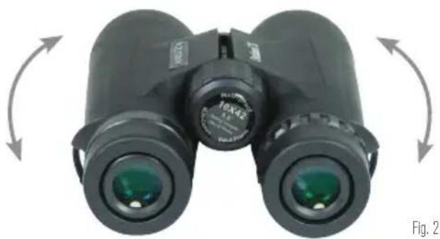CELESTRON Outland X 10x50 - Réglage de l'écart interpupillaire - 1