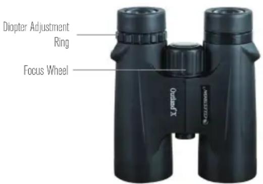CELESTRON Outland X 10x50 - SETTING THE DIOPTER / FOCUSING - 1