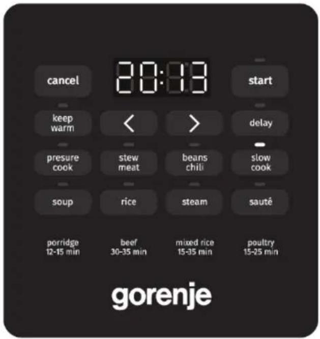 GORENJE GMC6SBK - Панель управления - 1