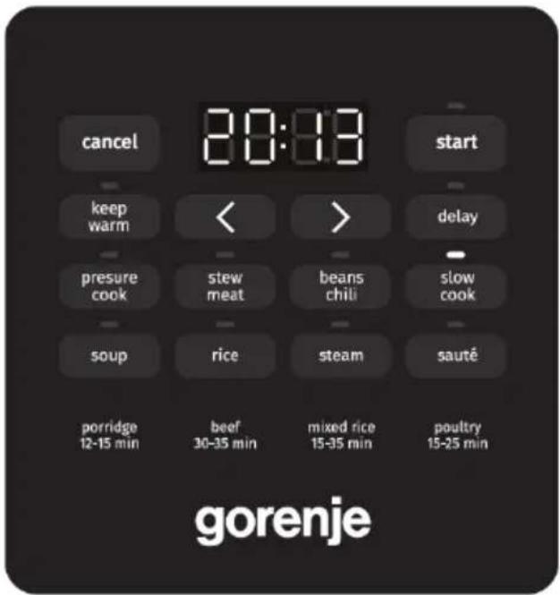 GORENJE GMC6SBK - Resumen operativo - 1