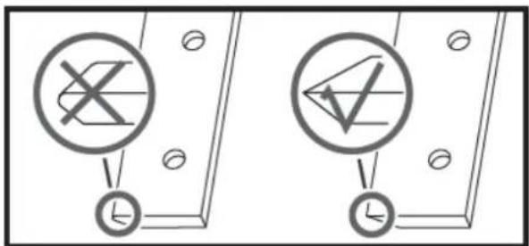 Diagram showing two electrical circuit symbols with cross and inverted symbols, connected to clock terminals