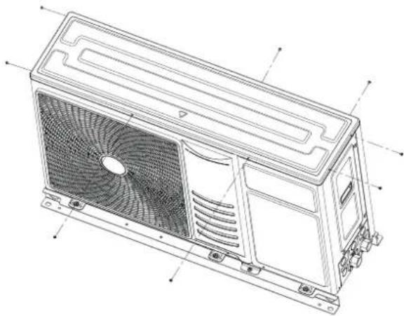 HISENSE AHZ-080HCDS1 - VERIFICAÇÕES DE PRESSÃO MEDIANTE AS JUNTAS DE VERIFICAÇÃO - 1