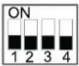 HISENSE AHZ-080HCDS1 - KONFIGURACJA PRZEŁĄCZNIKÓW DIP PŁYTY PCB1 - 2