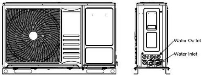HISENSE AHZ-080HCDS1 - Piping location and connection size - 1
