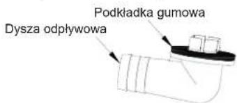 Dysza odpływowa Podkładka gumowa
