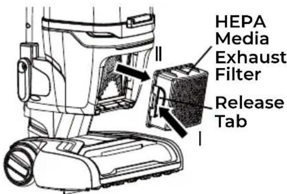 KENMORE DU4396 - HEPA MEDIA EXHAUST FILTER CLEANING - 2