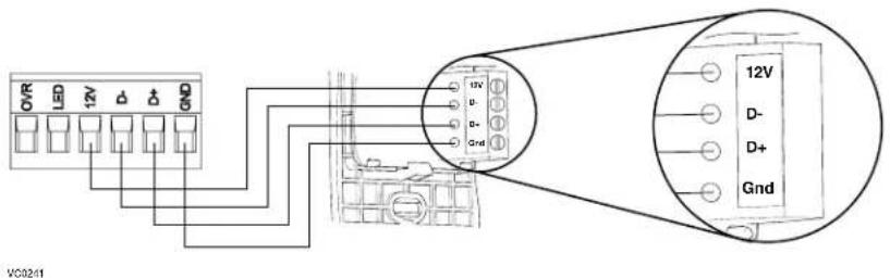 OVR LED 12V GND 12V D- D+ Gnd 12V D- D+ Gnd VC0241