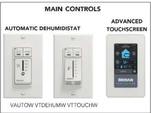 BROAN V150H75NS - CONTROLS - 1