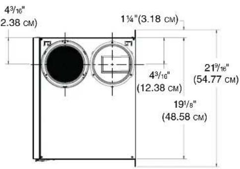 BROAN V150H75NS - 5" PORTS DIMENSIONS (SIDE PORTS) - 4