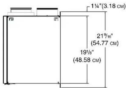 BROAN V150H75NS - 5" PORTS DIMENSIONS (TOP PORTS) - 4