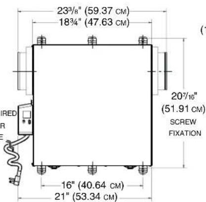 BROAN V150H75NS - 5" PORTS DIMENSIONS (SIDE PORTS) - 3