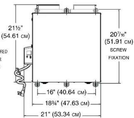 BROAN V150H75NS - 5" PORTS DIMENSIONS (TOP PORTS) - 3