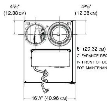 BROAN V150H75NS - 5" PORTS DIMENSIONS (SIDE PORTS) - 2
