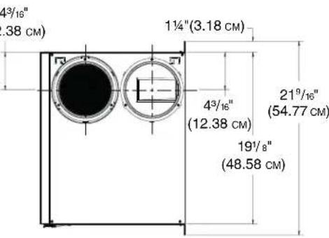 BROAN V150E75NT - 5" PORTS DIMENSIONS (SIDE PORTS) - 4