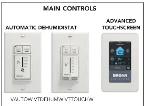 BROAN V150E75NT - CONTROLS - 1