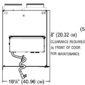 BROAN V150E75NT - 5" PORTS DIMENSIONS (TOP PORTS) - 2