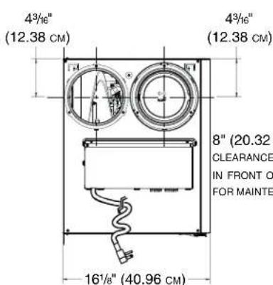 BROAN V150E75NT - 5" PORTS DIMENSIONS (SIDE PORTS) - 2