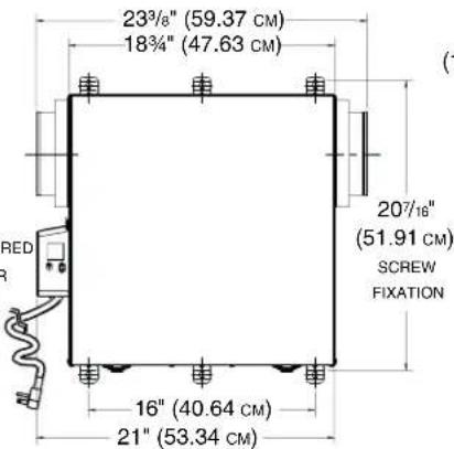 BROAN V150E75NT - 5" PORTS DIMENSIONS (SIDE PORTS) - 3