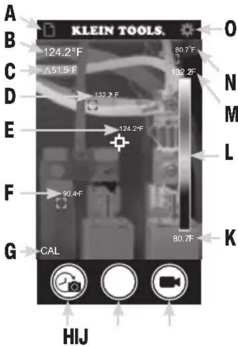 A B 124.2°F C Δ51.5°F D 132.2°F E 124.2°F F 90.4°F G CAL HIJ K L M N O KLEIN TOOLS.
