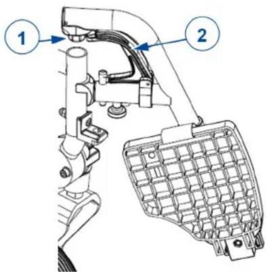 Vermeiren V500 Light 30° - Mounting or removing the footrests - 1