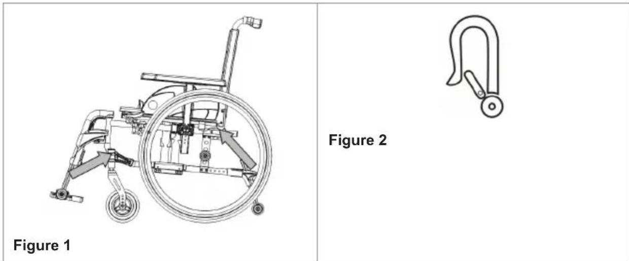 Vermeiren V500 Light 30° - Etapes pour fixer le fauteuil dans un véhicule: - 1