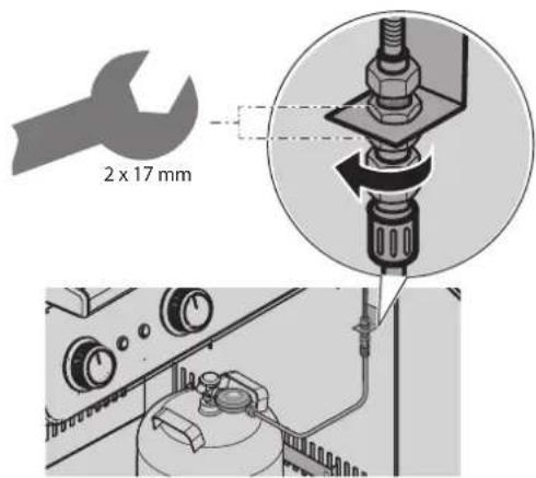 Roesle EPICFLAME PRO 4 - Fixer la pièce de raccord du tuyau - 1