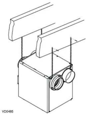 BROAN V130H80RT - Suspended to the joists or trusts: - 1