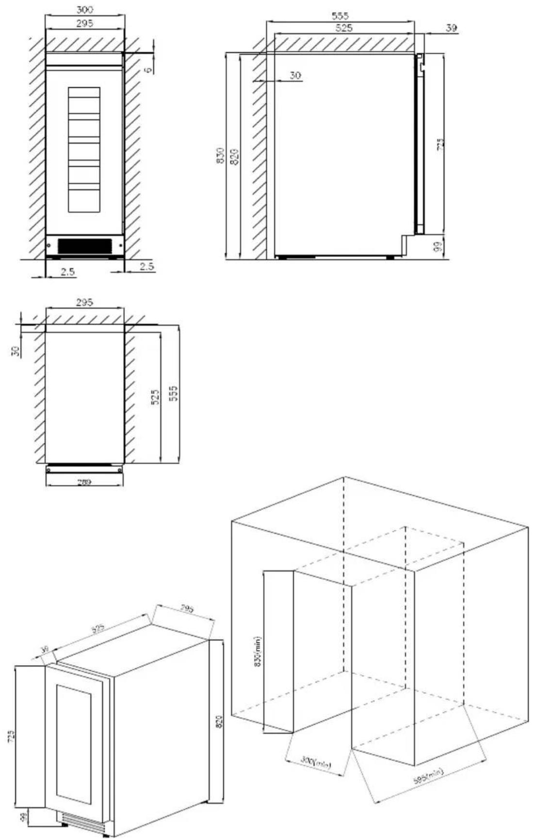 WHIRLPOOL WHWBU30S2HB - Diagram skladování - 1