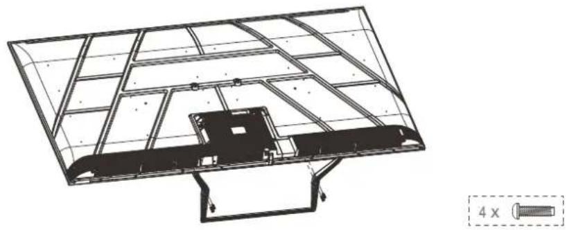 CONTINENTAL EDISON CELED75SVQLD26B6 - Installation des pieds - 2