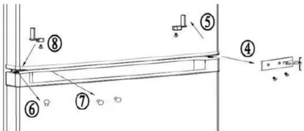 CONTINENTAL EDISON CEFC225NFS - REVERSING THE DOOR OPENING DIRECTION - 2