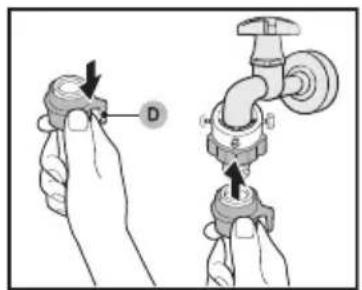 CONTINENTAL EDISON CELL1012DDW1 - ■ Connecter le tuyau d'entrée - 8