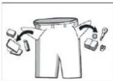 CONTINENTAL EDISON CELL8120IBP - Videz des poches interieures et des poches des pantalons les petits objets métalliques qu'elles pourrait contir (clous, épingles, trombones). - 1