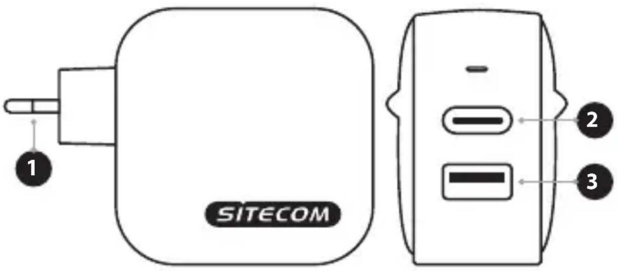 SITECOM CH-1101 - 48W GaN - 1