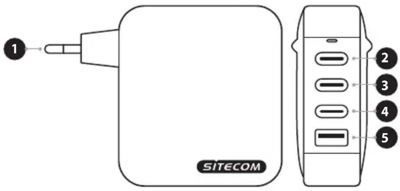SITECOM CH-1114 - 165W GaN - 1