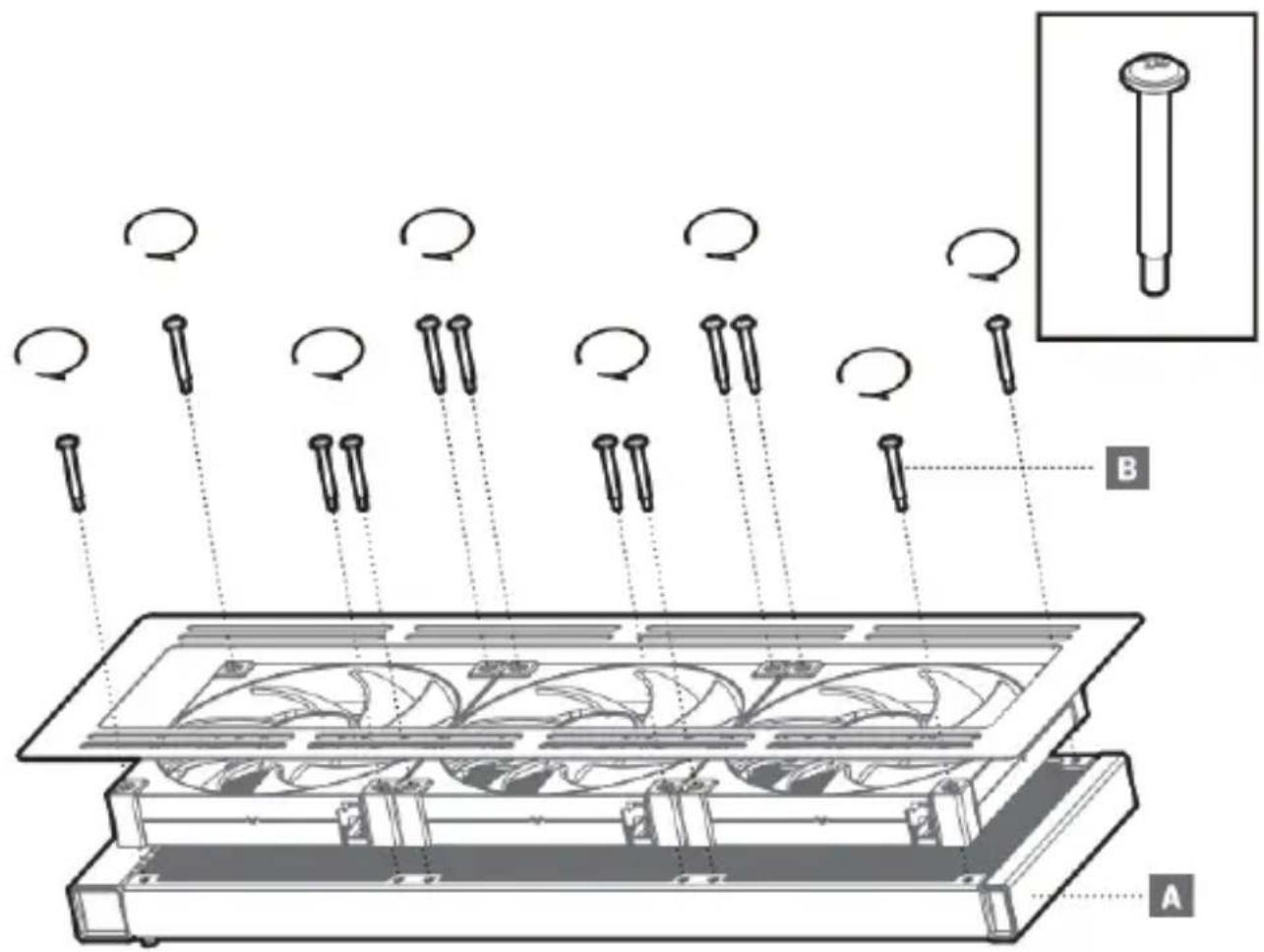 DeepCool LM420 - Front Mounting The Radiator (Optional) - 1