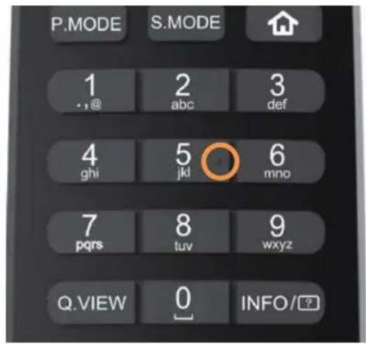 HAIER H32S80GFX - Taktil fuhlbare Punkte auf den Tasten der Fernbedlenung - 2