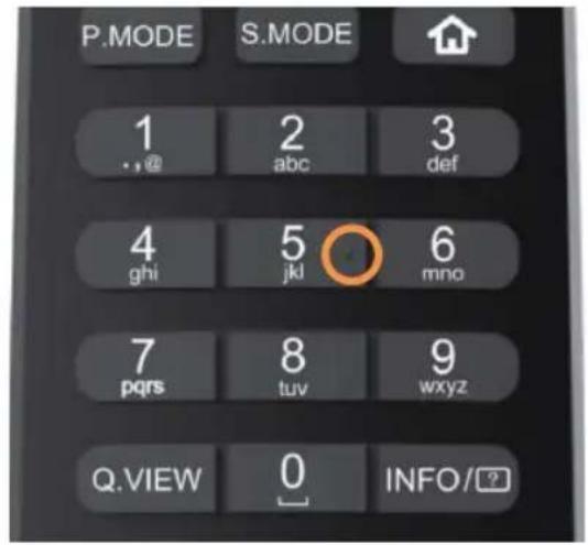 HAIER H32S80GFX - Voelbare punctjes op de knappen van de afstandsbediening - 2