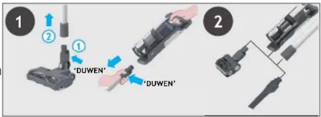 HOOVER HF3CZ10PX - Om uw product in de 'Boven de vloer modus' te gebruiken: - 1