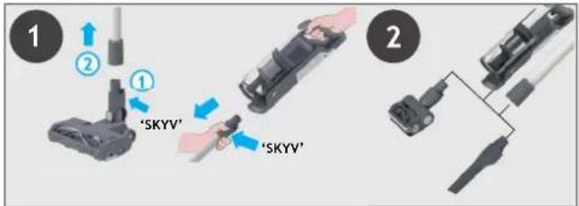 HOOVER HF3CZ10PX - For å bruke produktet i håndholdt modus : - 1