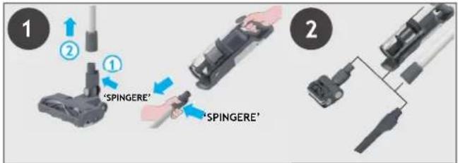 HOOVER HF3CZ10PX - Per utilizzare l'apparecchio in modalità per ripiani: - 1