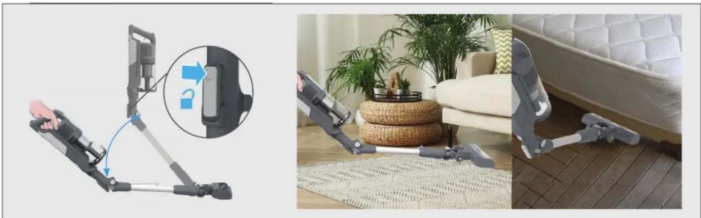 HOOVER HF3CZ10PX - Para usar o produto no modo Vertical: - 2