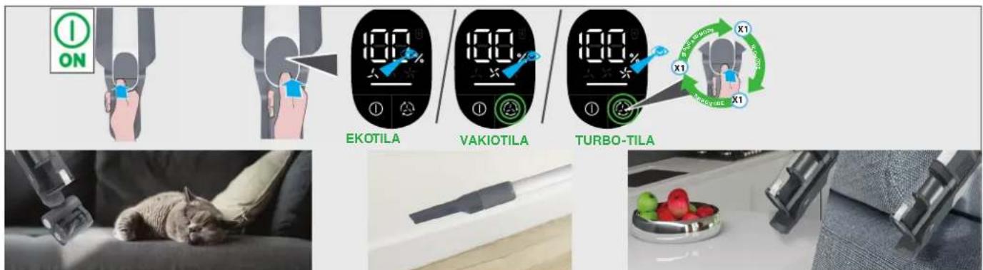 HOOVER HF3CZ10PX - Kun haluat käyttää laitetta rikkaimuritilassa : - 1