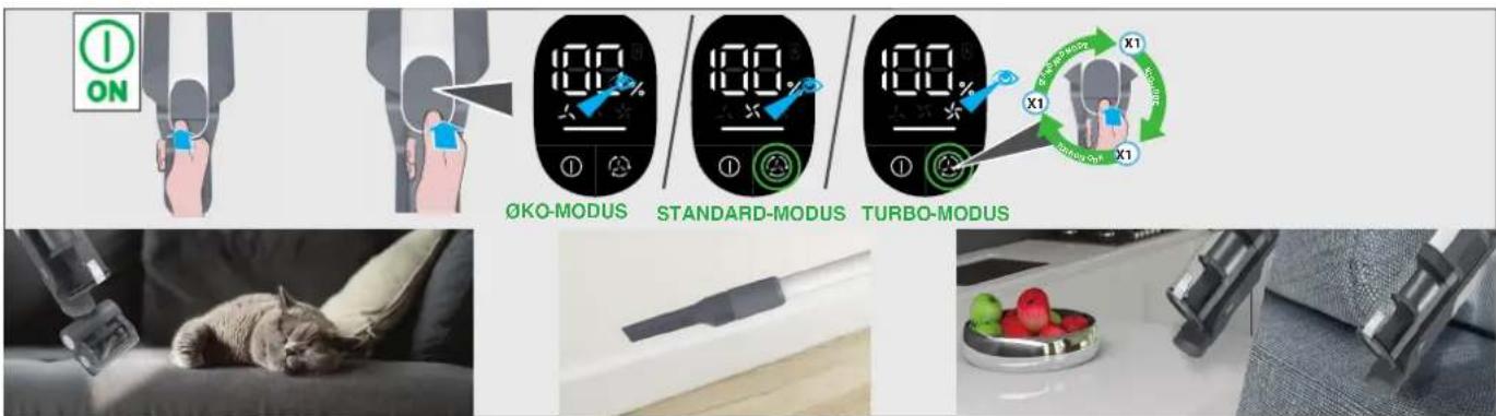 HOOVER HF3CZ10PX - For å bruke produktet i håndholdt modus : - 2