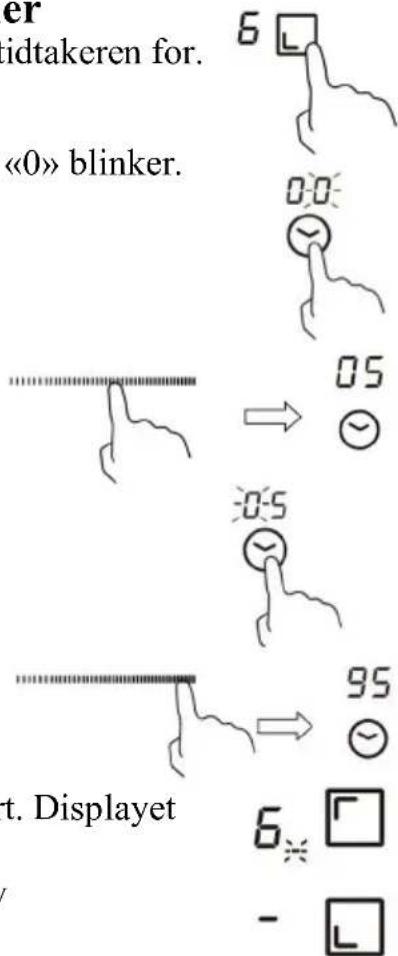 er idtakeren for. «0» blinker. 6 00 05 0-5 95 t. Displayet 6 -
