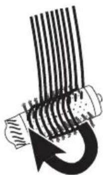 BEURER HT 85 - Hair with volume and bounce Round brushing outwards: - 1