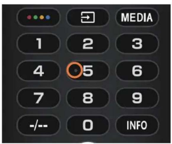 HAIER H43S80GUX - Puncte tactile pe butoanele telecomenzii - 1